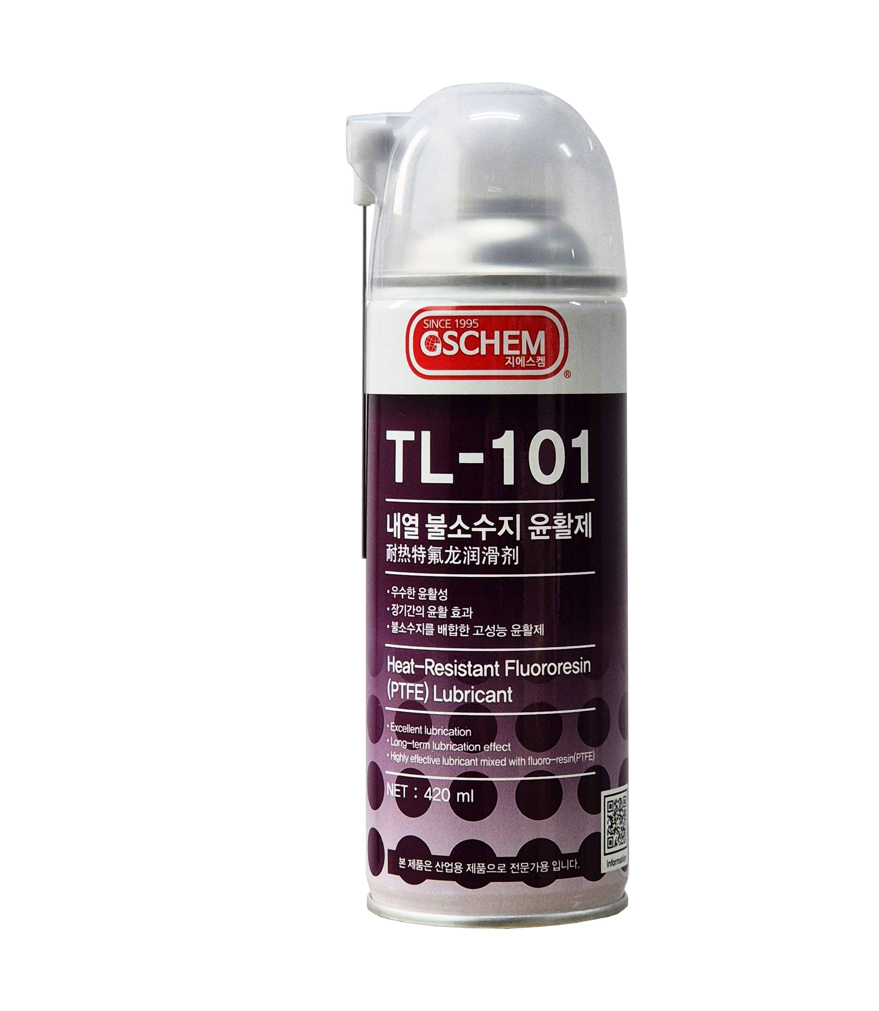 10070075-KO TL-101 내열 불소수지 윤활제 420㎖